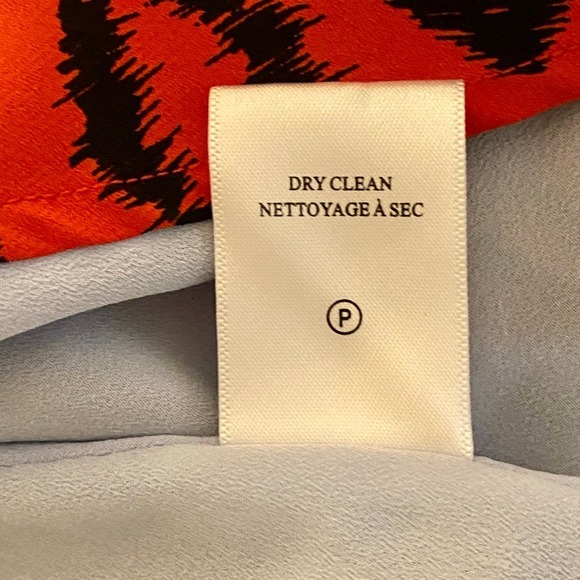 A.L.C. Geller Mini Skirt Gwen Stefani Silk Leopard Ruched Ruffle Blue Red Size 2 - Picture 8 of 10